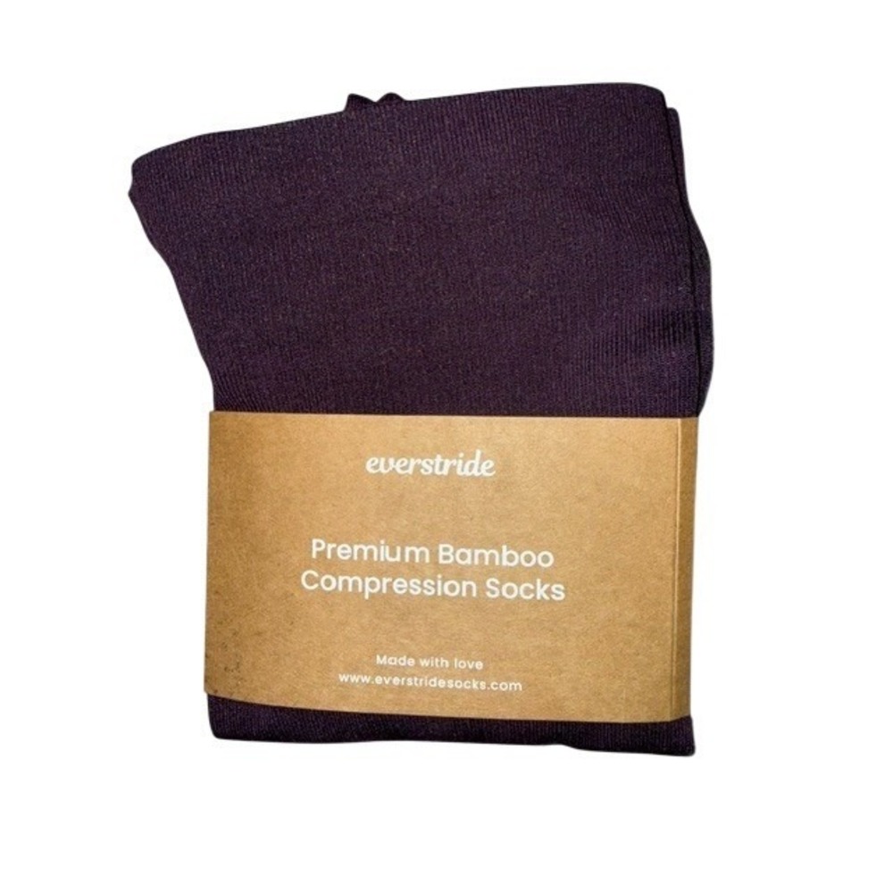 Everstride Premium Bamboo Compression Socks Purple Classic Closed Toe 3XL NEW